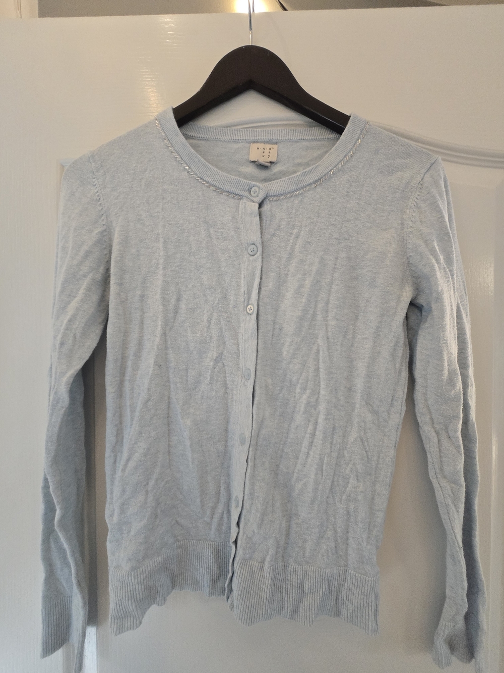 a new day Light Blue Button-Front Women's Cardigan